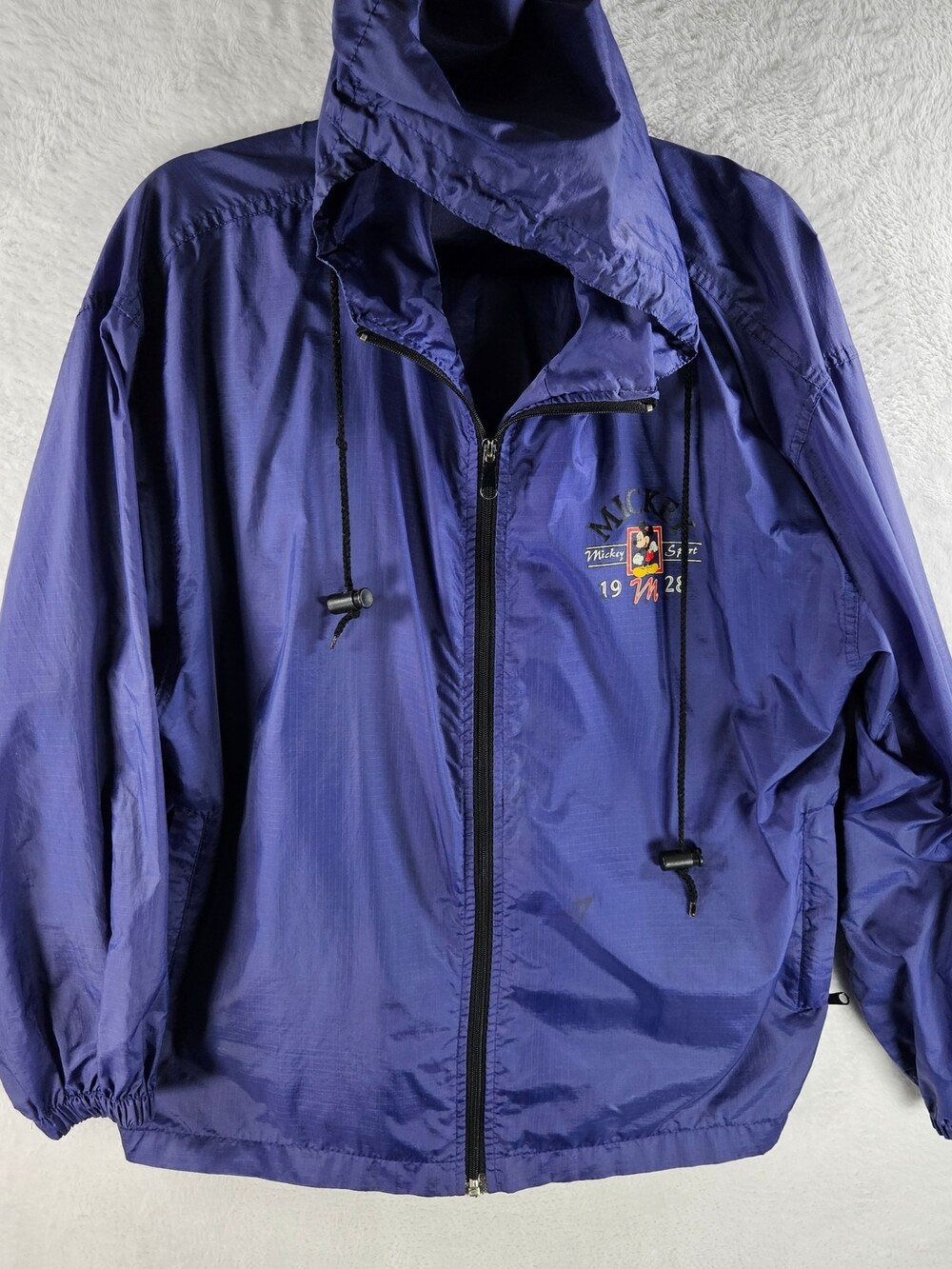 Mickey Unlimited Windbreaker Jacket Track Pants Set Navy Size Large